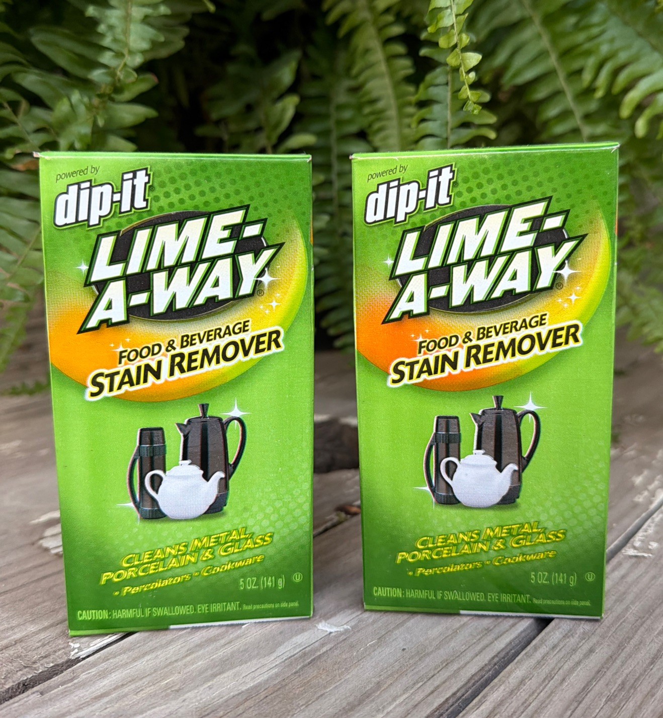 2x Dip-It Lime A Way Food & Beverage Stain Remover 5oz Powder Partially Hard NOS