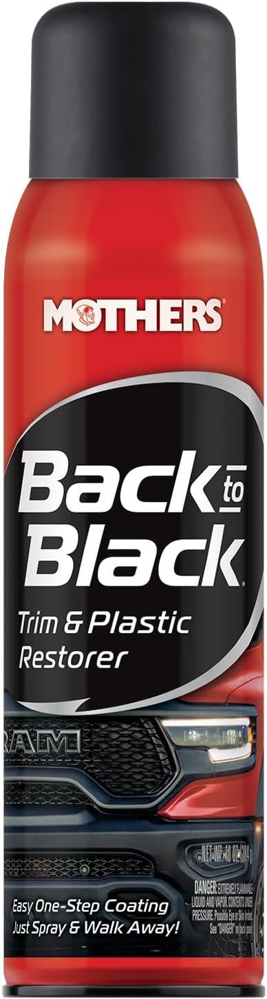 Mothers Back-to-Black Trim & Plastic Restorer Aerosol 10 oz – Car Exterior Care