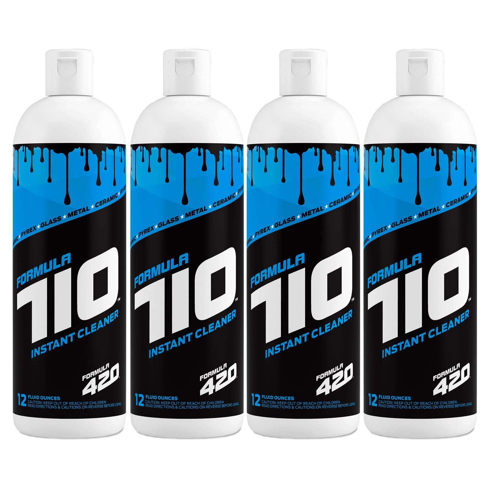 4 Pack – 12 Oz. Formula 710 Glass Metal Pyrex Plastic Oil Pipe Cleaner
