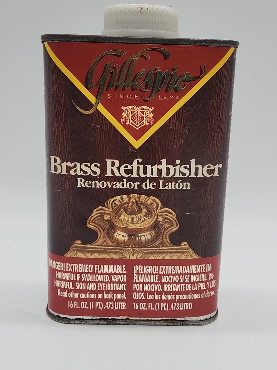 Vtg Gillespie Brass Restorer 90 to 100% Full USA BR86.1 Household Cleaner