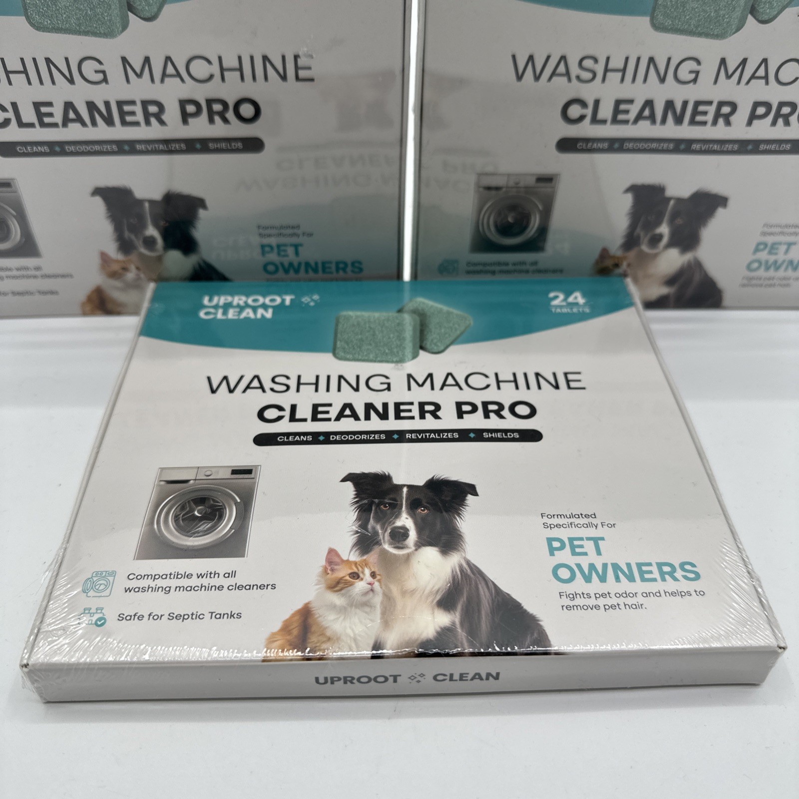 Lot 3 Washing Machine Cleaner Tablets 24 Pack Washer Cleaner Pet Odor Uproot New