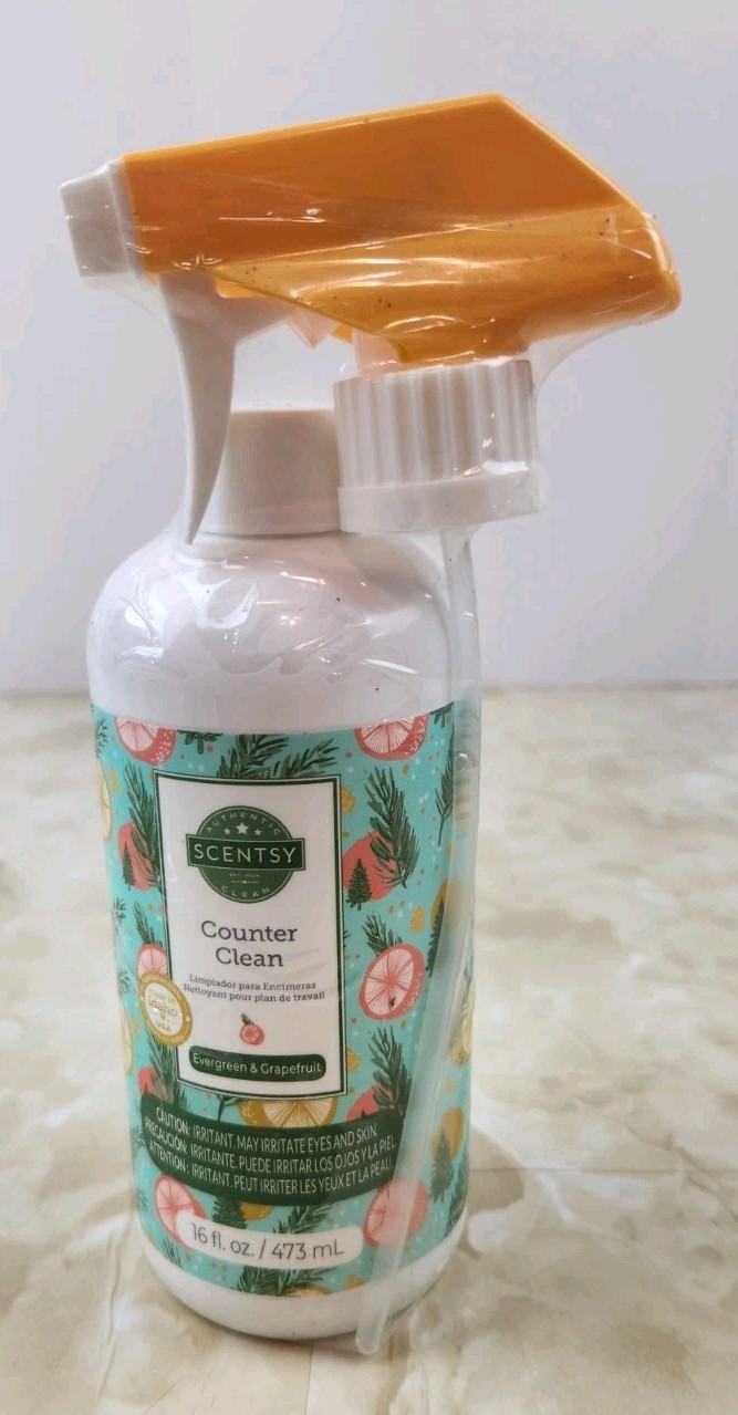 Scentsy Counter Clean Evergreen & Grapefruit 16 Fl oz Kitchen Surface Spray New
