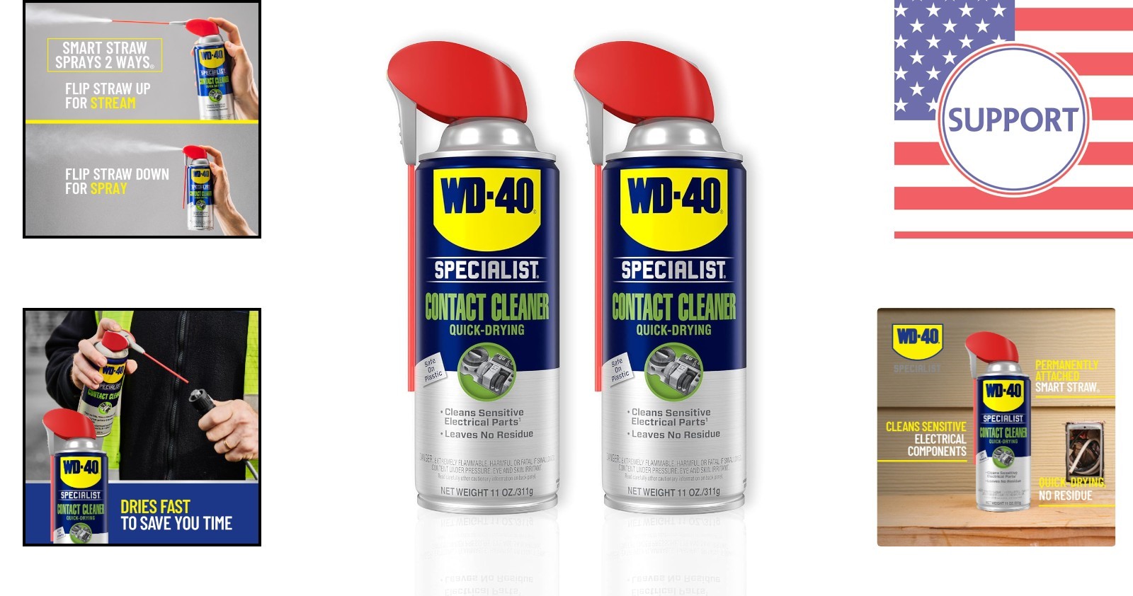 11 OZ Twin Pack Contact Cleaner Spray – Ideal for PCBs, Durable, Quick Drying
