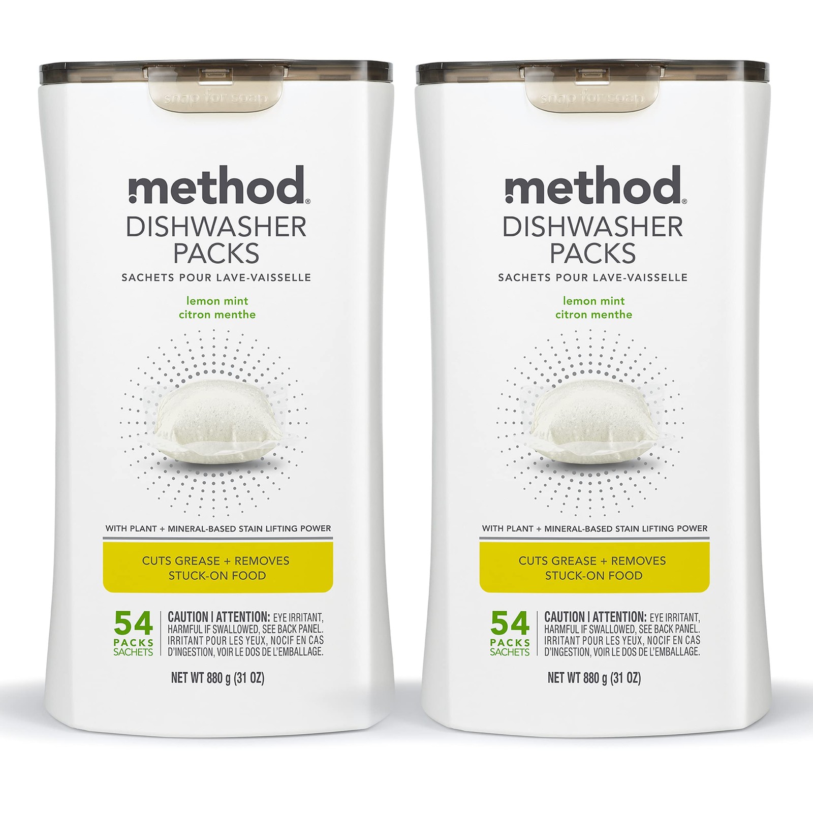 Method Dishwasher Detergent Packs, Lemon Mint, Dishwashing Rinse Aid to Lift …