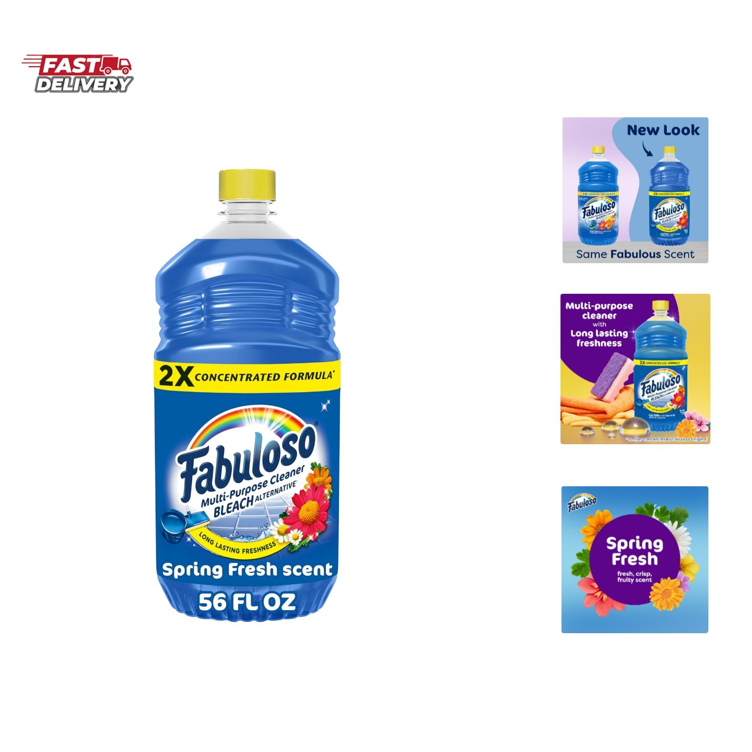 Multi-Purpose Cleaner and Floor Cleaner, 2X Concentrated Formula, Long-Lastin…