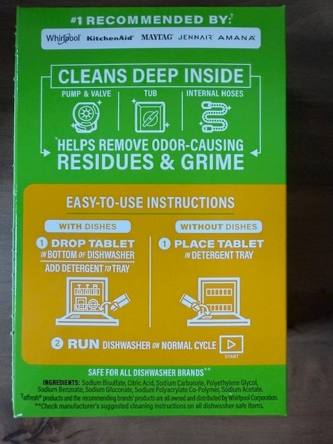 6 BOXES Affresh Dishwasher Cleaner 6 Tablets In EACH BOX TOTAL OF 36