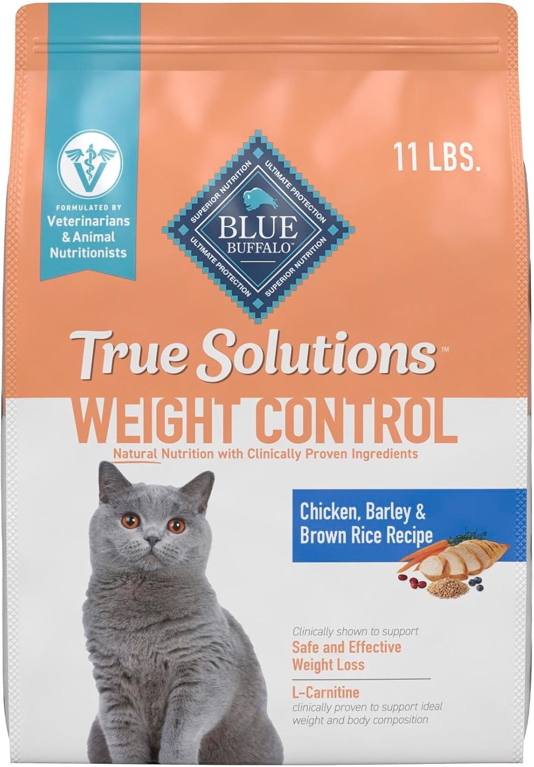 Blue Buffalo True Solutions Weight Control Natural Dry Cat Food for Adult Cats
