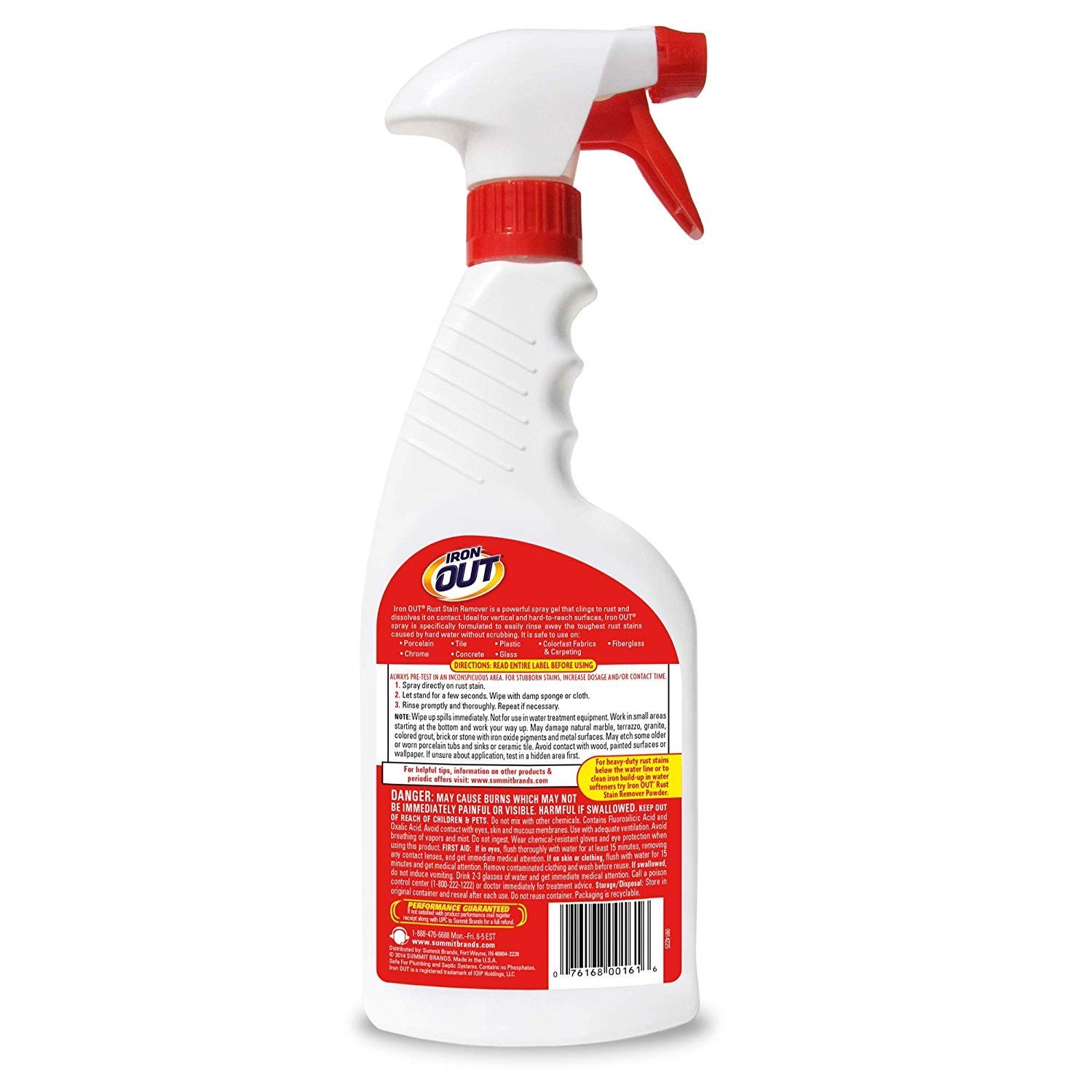 Iron Rust Stain Remover Spray Gel, 16 Fl. Oz. Bottle 2 Pack, n/a