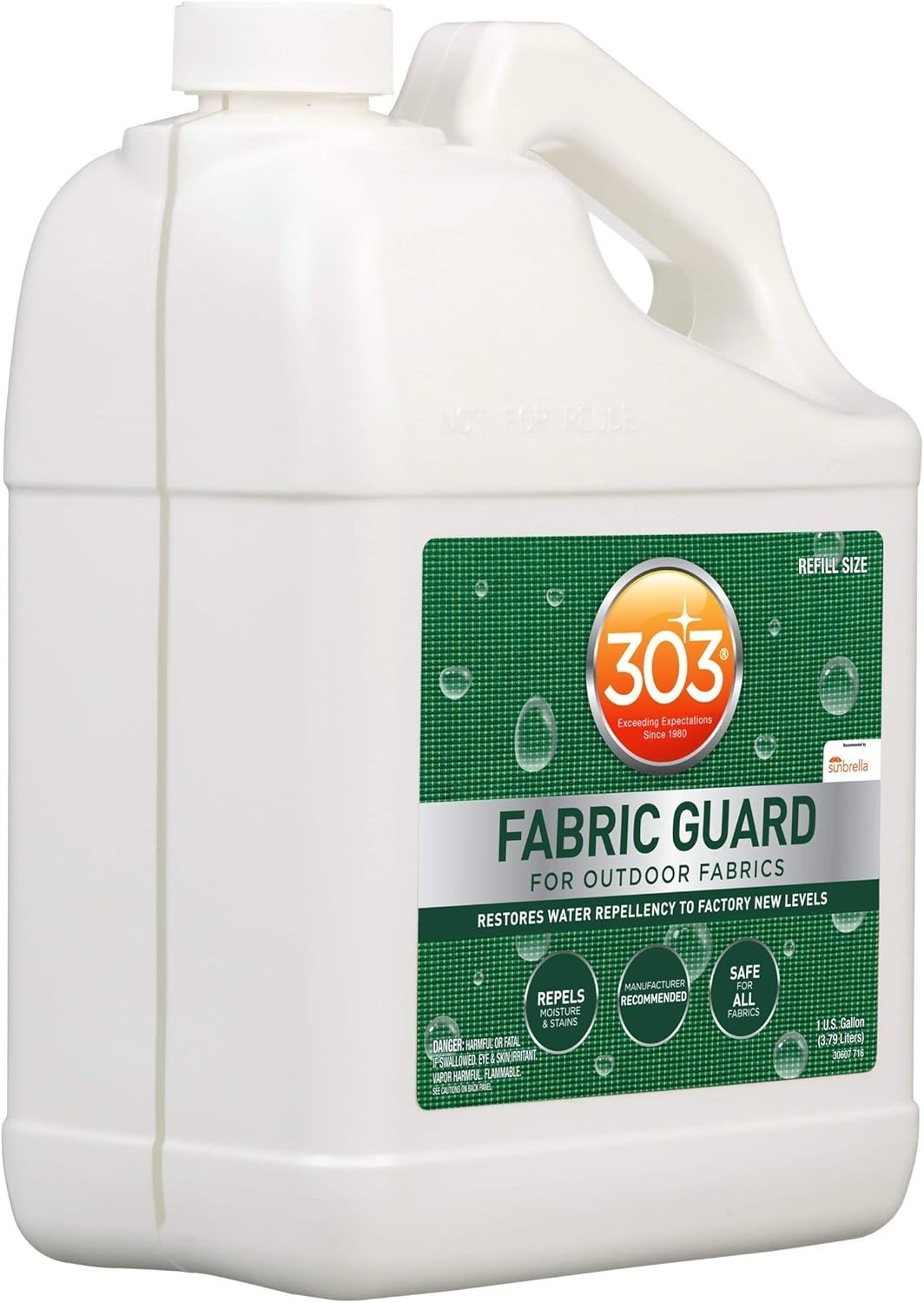 303 Fabric Guard – 128oz Water Repellent & Stain Shielding Spray for All Fabrics