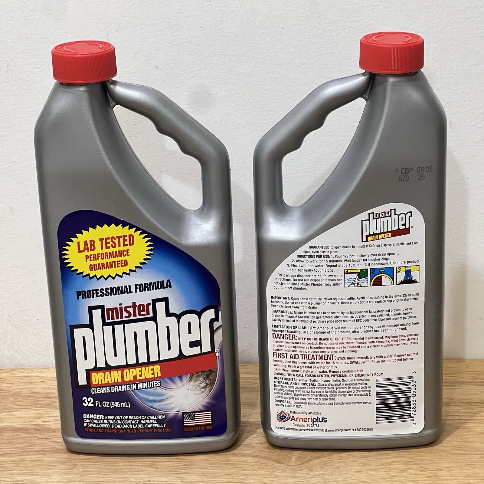 Mister Septic Safe Drain Cleaner 2 Pack 32oz Liquid Pipe & Drain Clog Solution