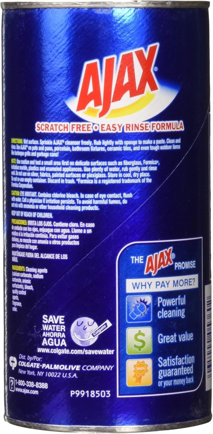 Made in USA: 14 oz Powder Cleanser with Bleach for Tile and More, 2 Pack