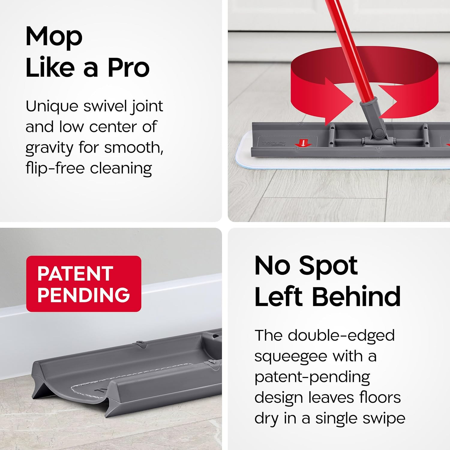 Tyroler Heavy Duty Floor Squeegee for Concrete Floors | 16.5″ Squeegee for Floor