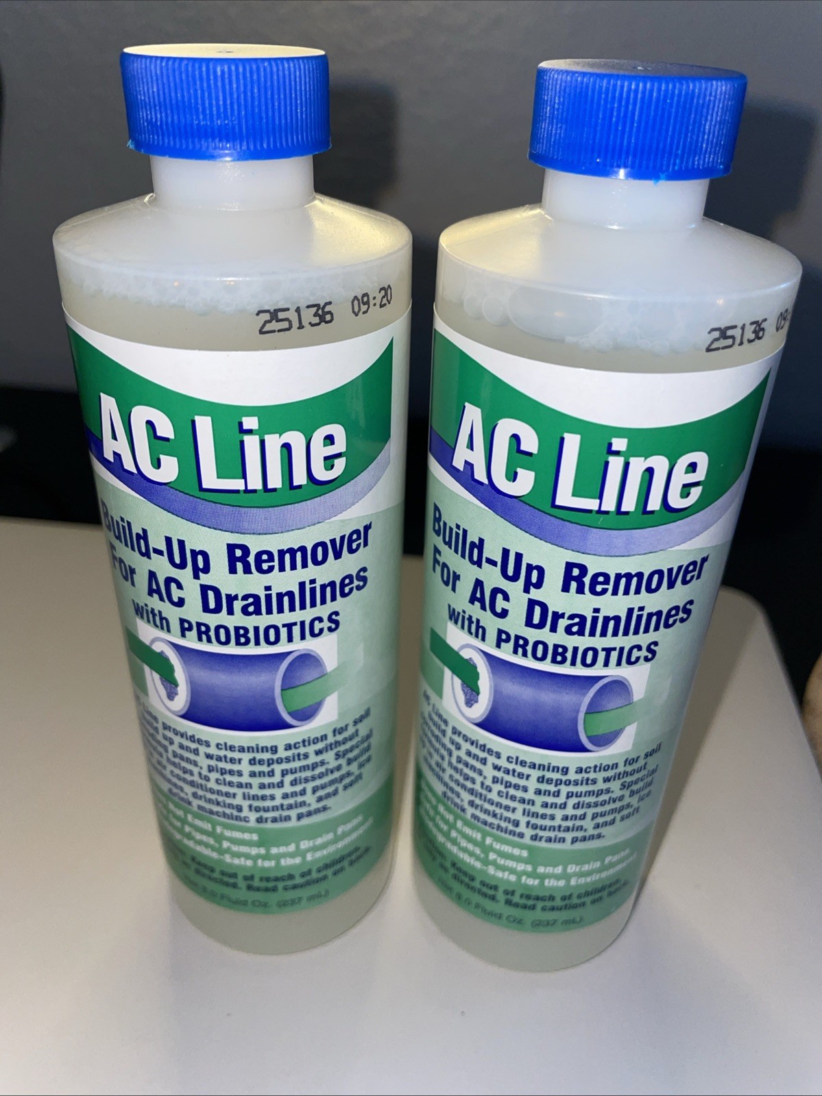 2 PACK AC Line Build-up Remover 6 Month Supply For AC Drainlines With Probiotic