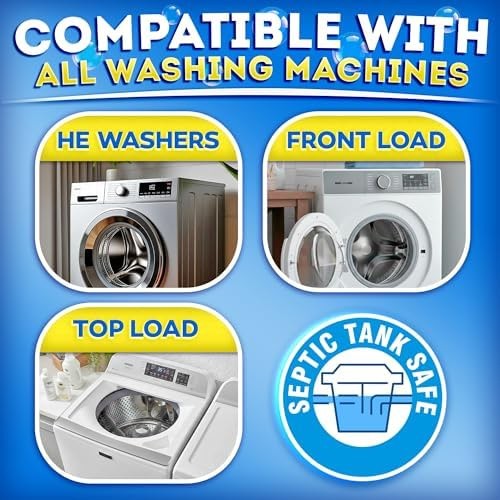Washing Machine Cleaner Tablets for Pet Owners Pro – Front & Top Load HE Wash…