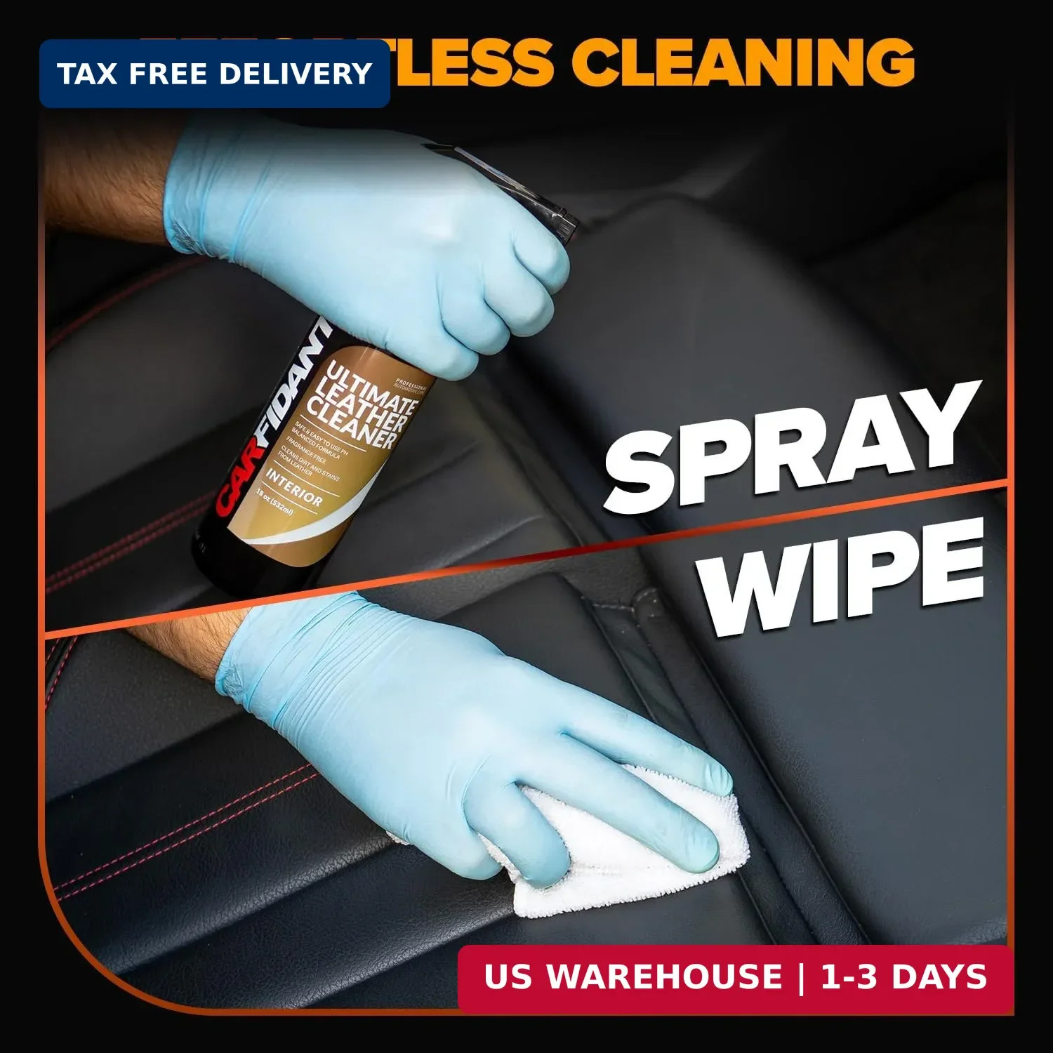 Leather Couch Cleaner – pH Neutral, Non-Toxic & Non-Greasy – Gently Removes Stai