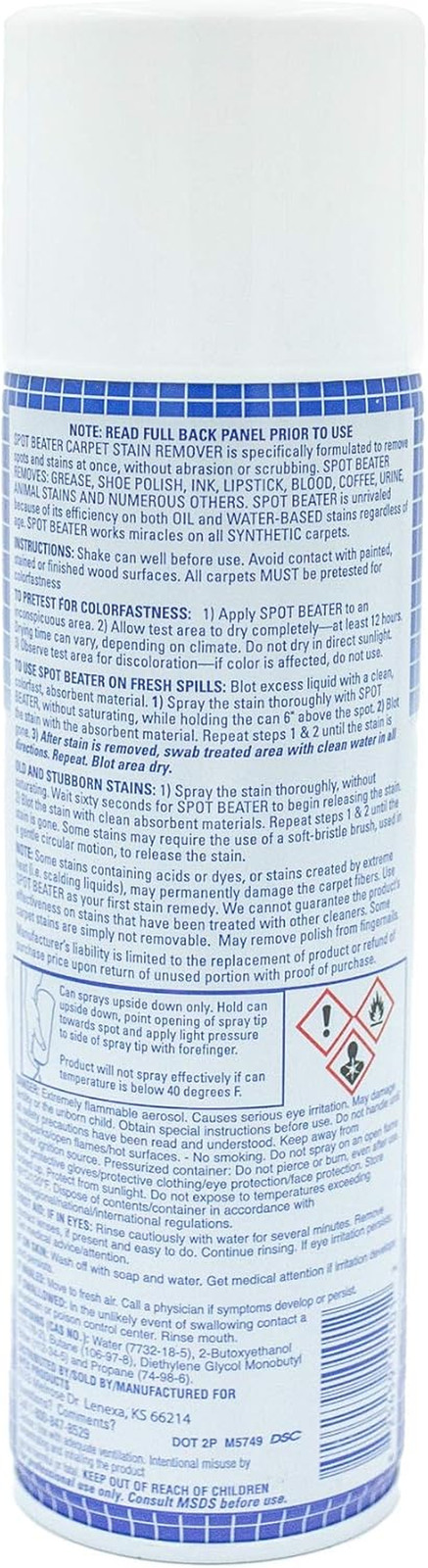 Instant Carpet Spot Remover for Fresh, Old & Stubborn Stains Such as Oil, Grease