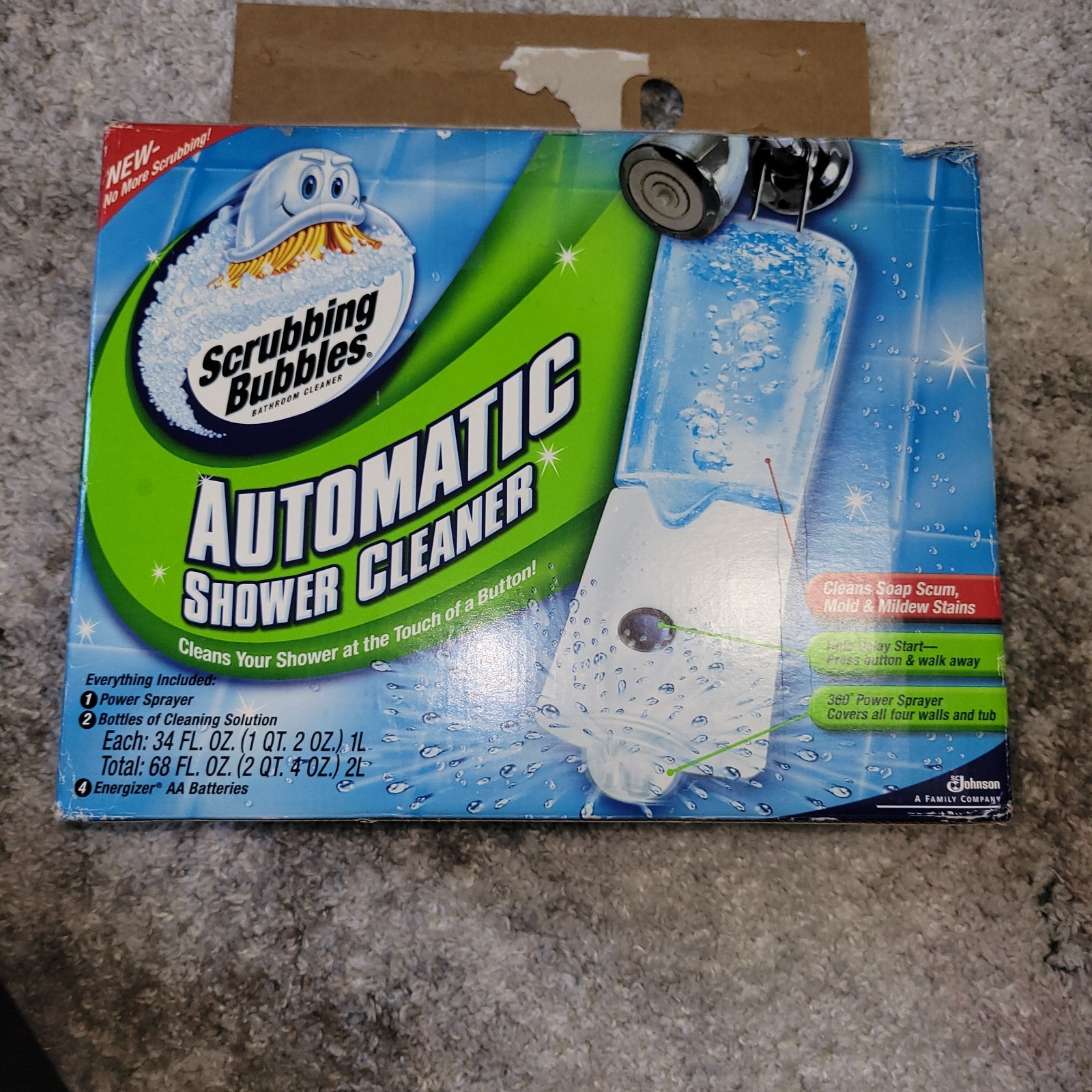Scrubbing Bubbles Automatic Shower Cleaner Dual Kit with 2 Refills NIB