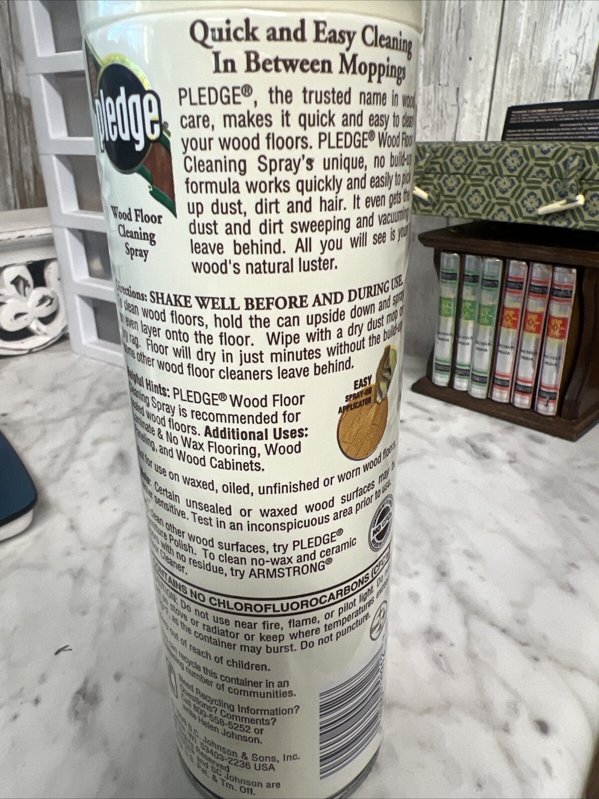 VINTAGE 1998 New Pledge 17 Oz. Wood Floor Cleaning Spray Discontinued Prop