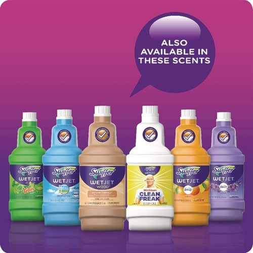 Swiffer WetJet System Cleaning-Solution Refill, Lavender Scent, 1.25 L, 4/Carton
