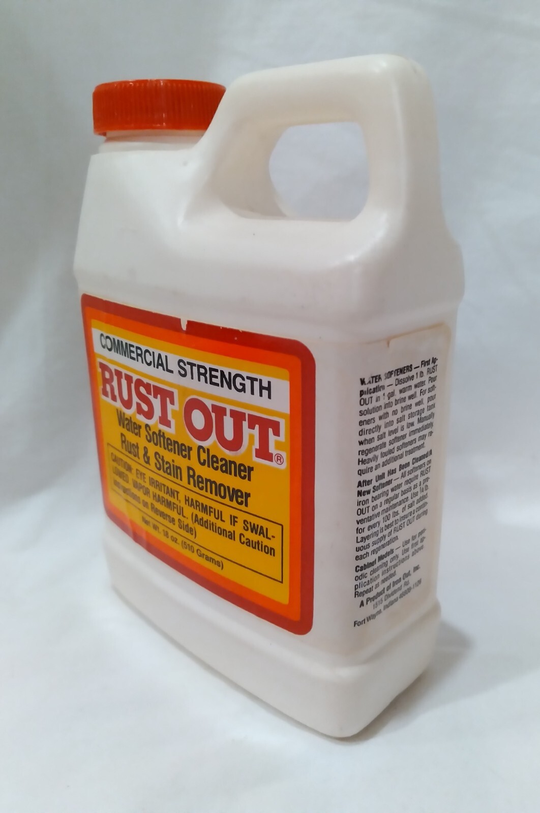 Commercial Strength RUST OUT Water Softener Cleaner Rust & Stain Remover 18 oz