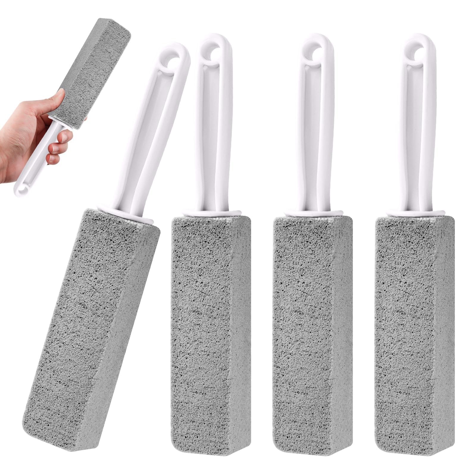 Toilet Pumice Stone with Handle for Limescale Cleaning 4 Pcs