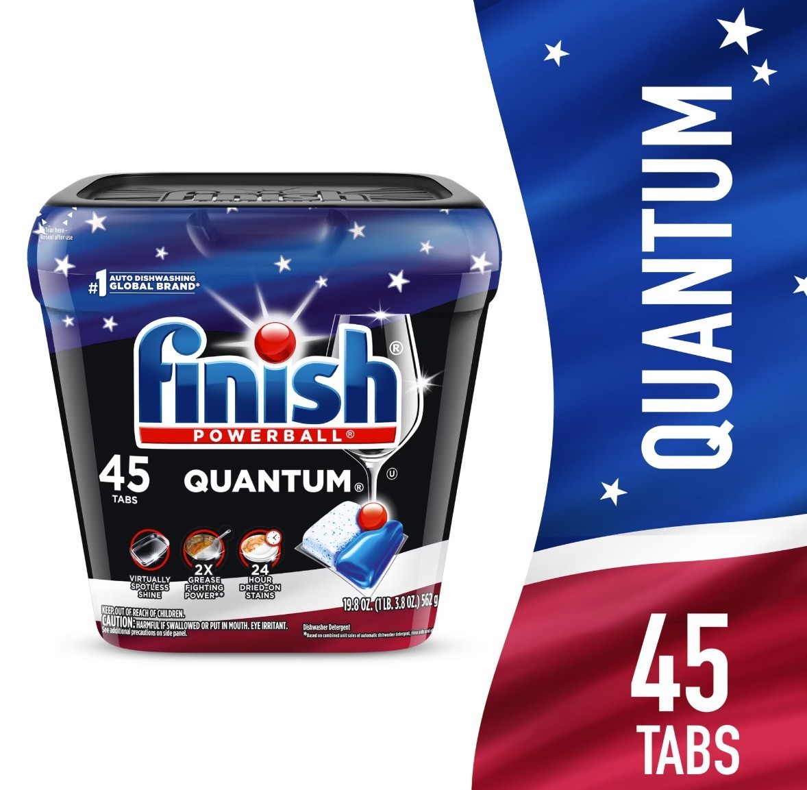 [FASH SALE] 3 Pack Finish Quantum Dishwasher Pods Advanced Clean 45 Count Tabs