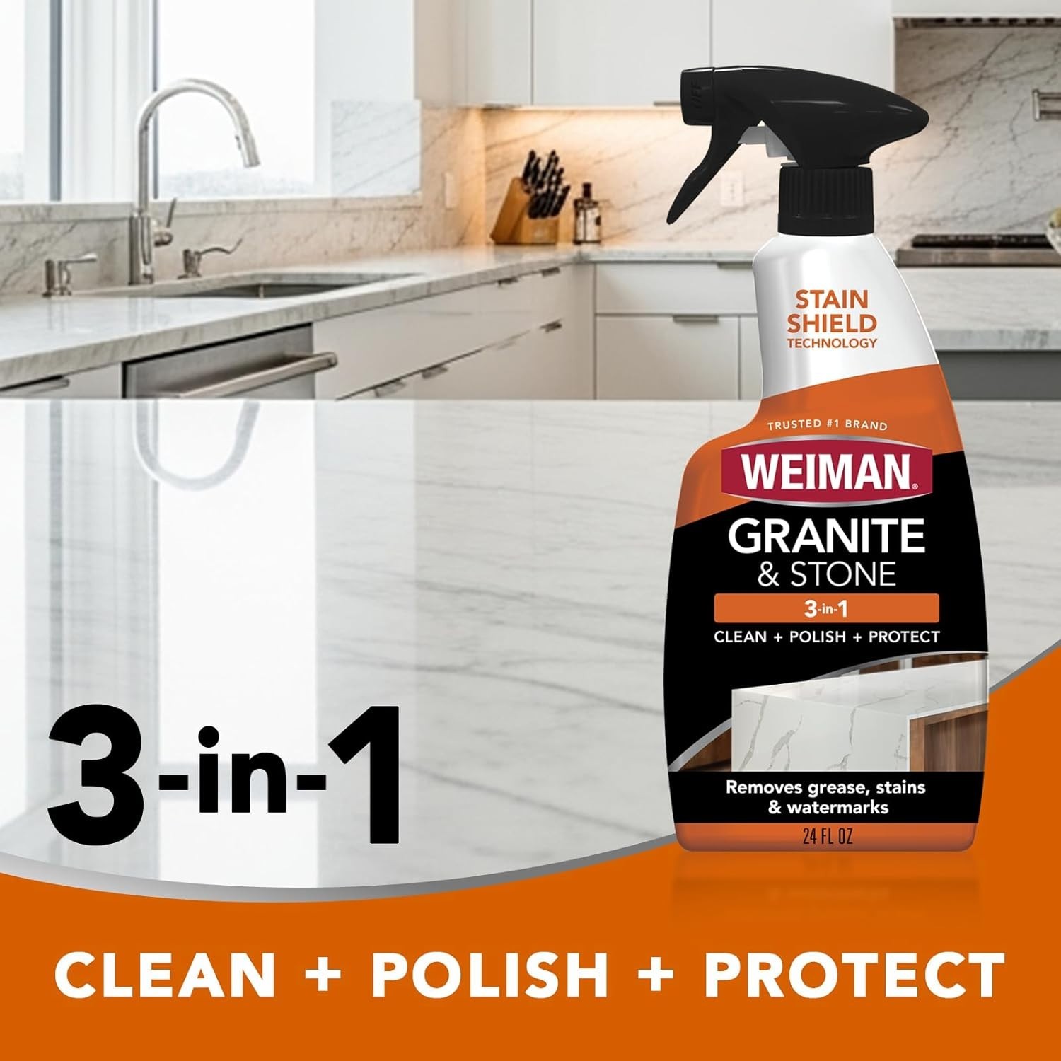 Streak-Free Stone Cleaner for Marble, Quartz, Granite
