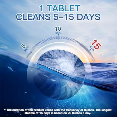 Vacplus 12-Pack Automatic Toilet Bowl Cleaner Tablets, VA-T165