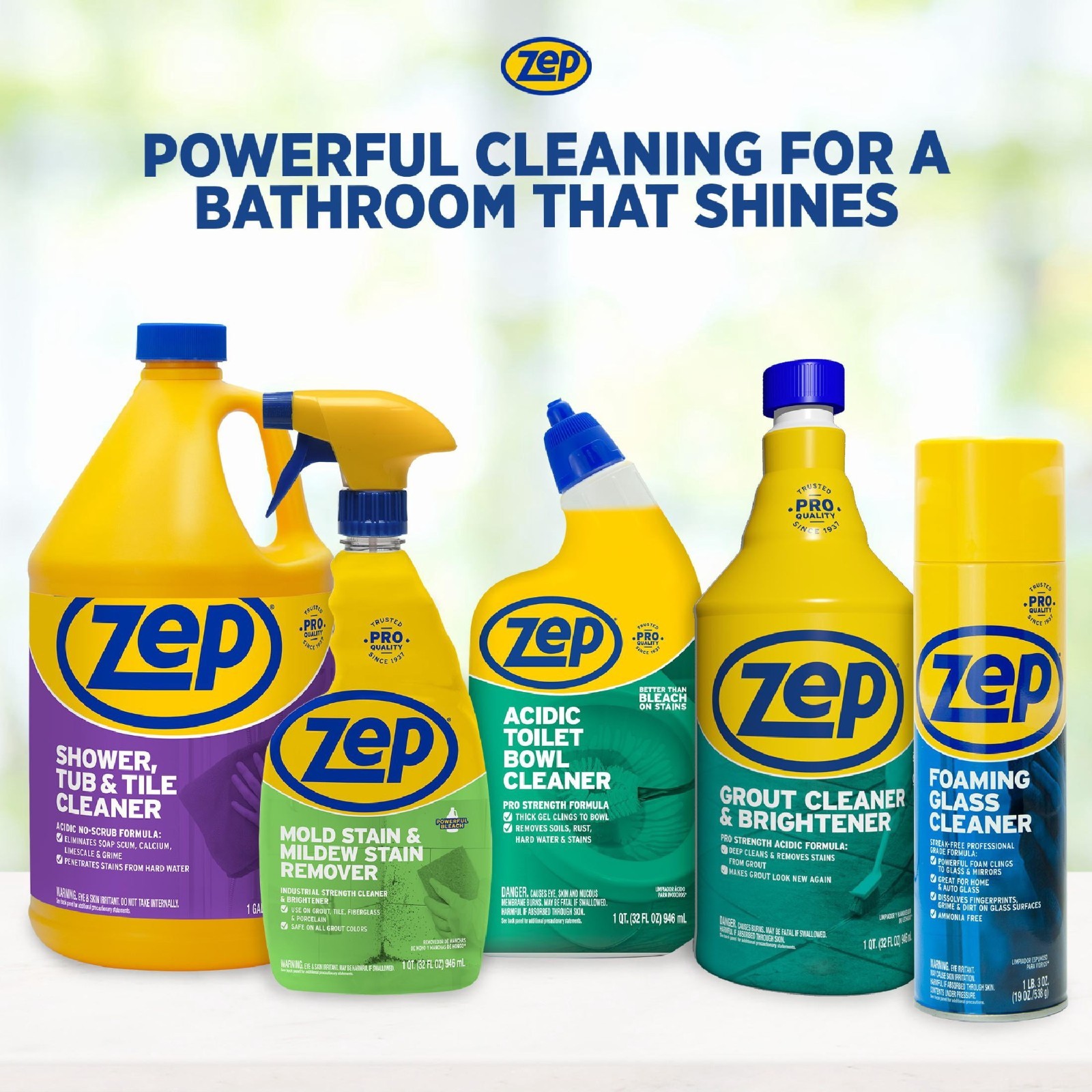(5 Pack) Zep Pro Strength Toilet Bowl Cleaner Winter Green 32 fl oz Bottles