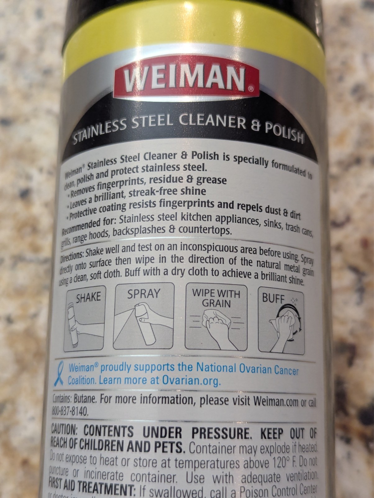 Weiman Stainless Steel Cleaner and Polish Fights Fingerprints Better 12 Oz