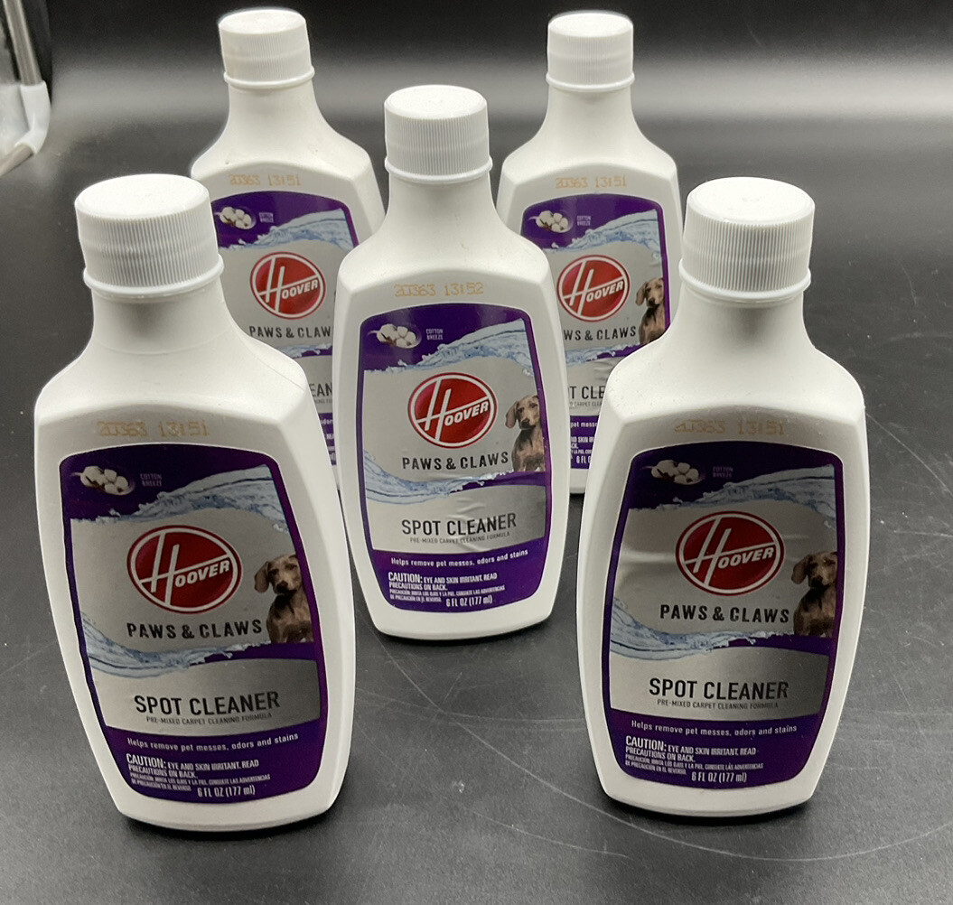 Lot Of 5 Hoover Paws and & Claws Spot Cleaner Carpet Cleaning Formula LOOK!