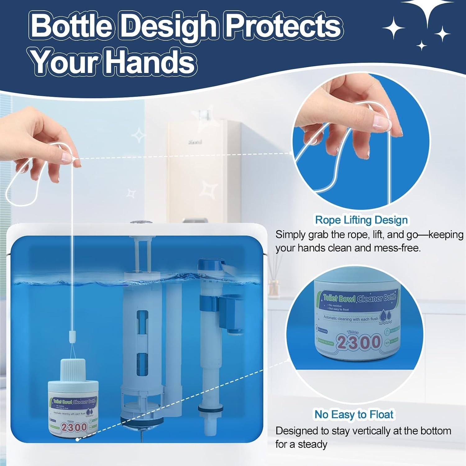 Effortless Toilet Maintenance: Long-Lasting Blue Cleaning Tablets – 2300 Flushes
