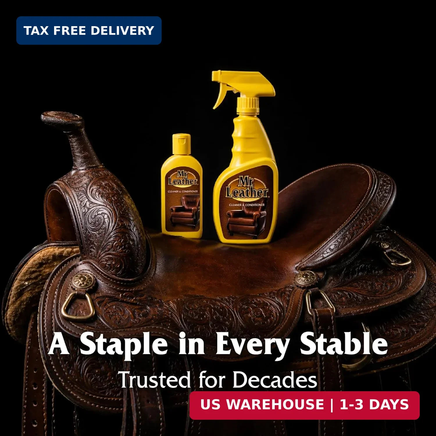 MR. LEATHER Cleaner and Conditioner (8 oz) – Restores & Protects All Leather wit