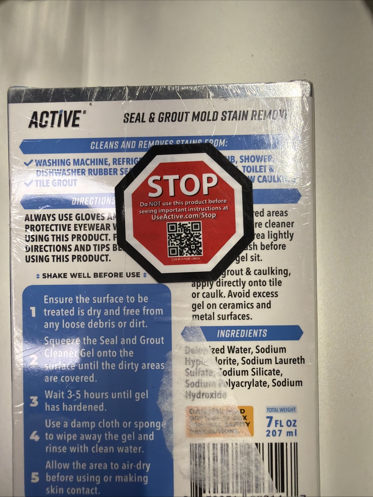 Active Seal Grout Mold Stain Remover, 7 oz Formulated To Deep Clean
