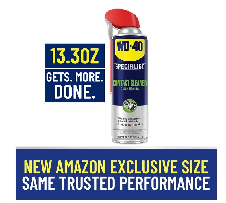 WD-40 Specialist Contact Cleaner for Metal, Plastic, Rubber, 13.3 OZ [6-Pack]