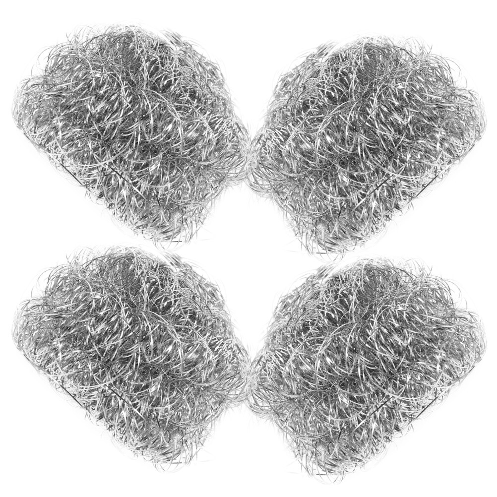 4PCS Stainless Steel Sponges Scrubbers Washing Utensil Cleaner for Pot Bowl Pan