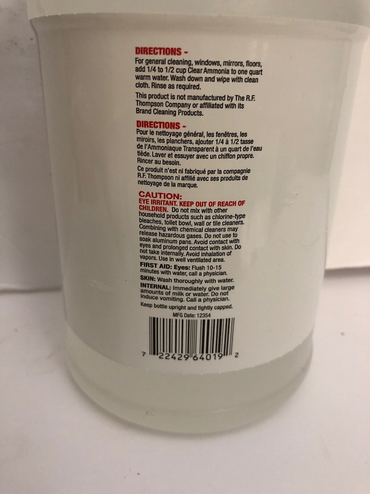la’s totally awesome clear amnonia 64 oz-SHIPS N 24 HOURS