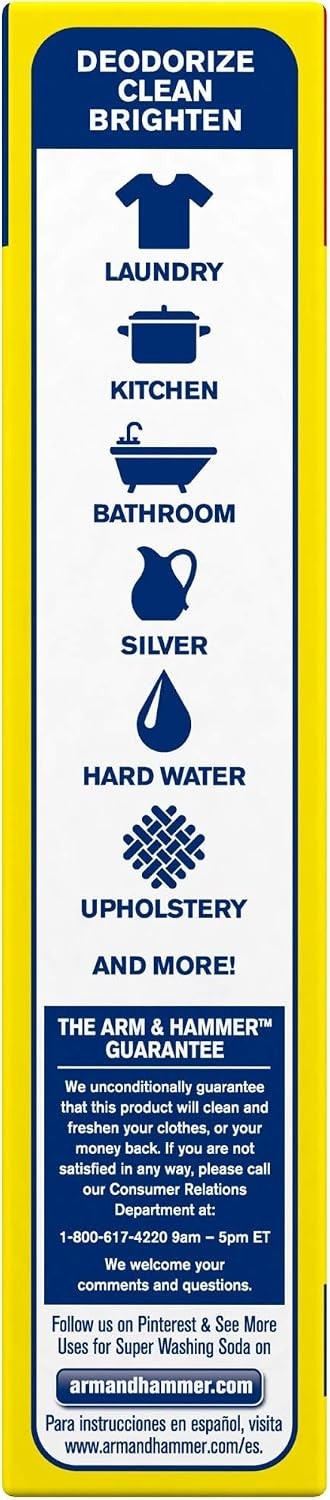 ARM & HAMMER Super Washing Soda – Natural Cleaner, 55oz