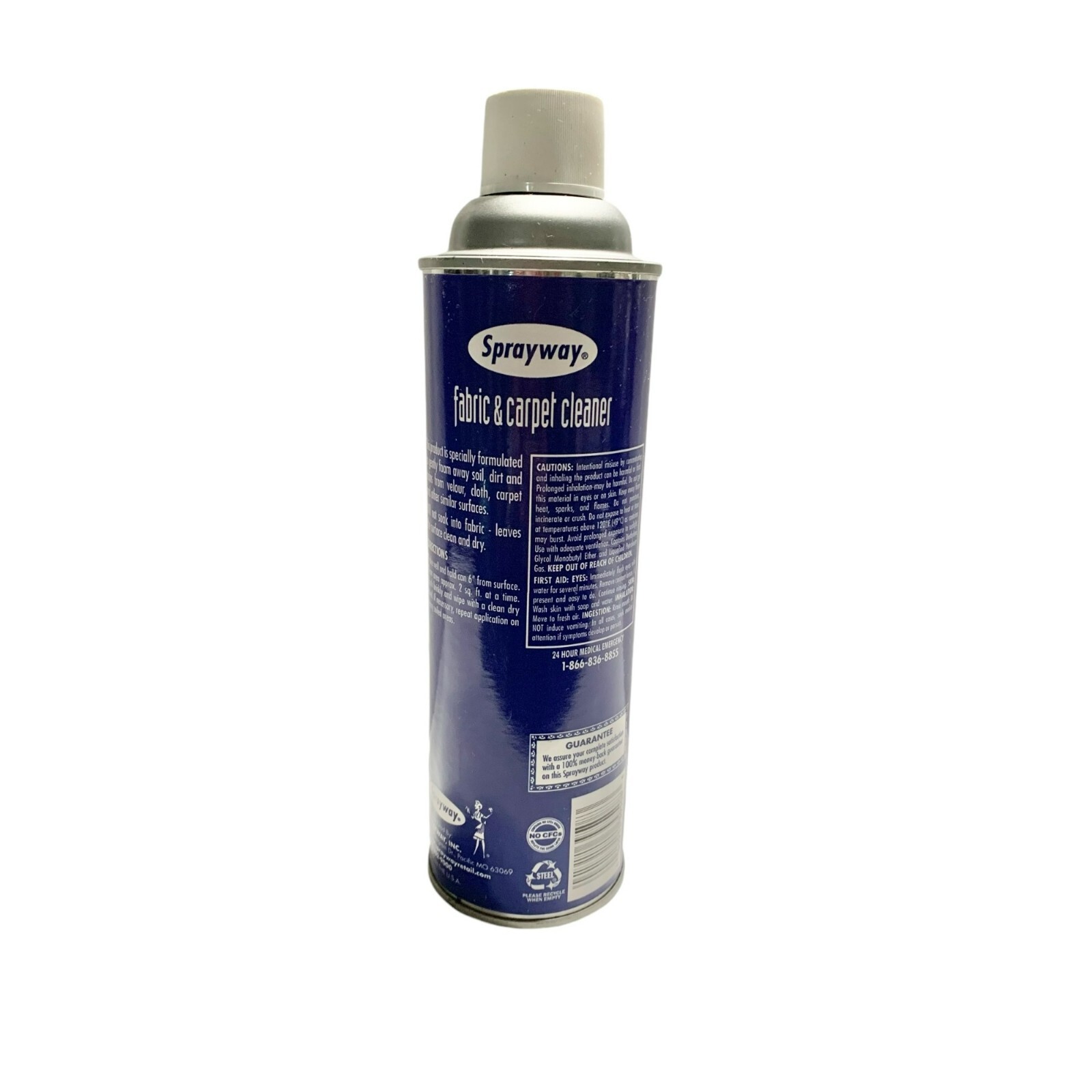 SPRAYWAY FABRIC CLOTH CARPET UPHOLSTERY Cleaner with Foaming Action 19oz HTF