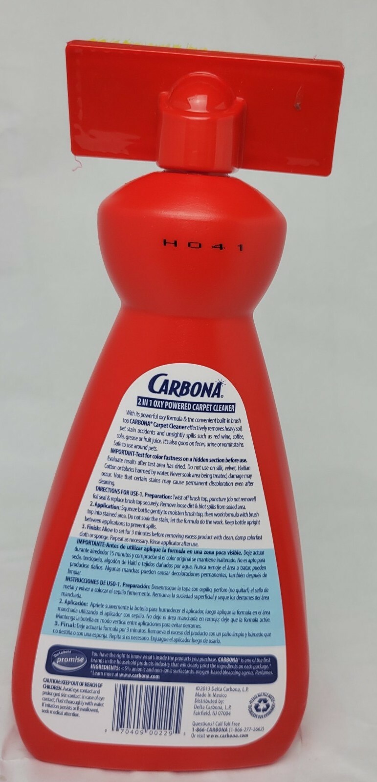Carbona 2 in 1 Oxy Powered No Scent Carpet Cleaner 27.5 oz. Liquid
