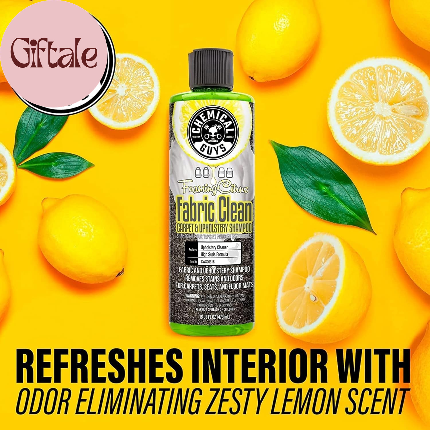 Foaming Citrus Fabric Clean Drill Brush Kit – High Foaming Stain and Odor Remove