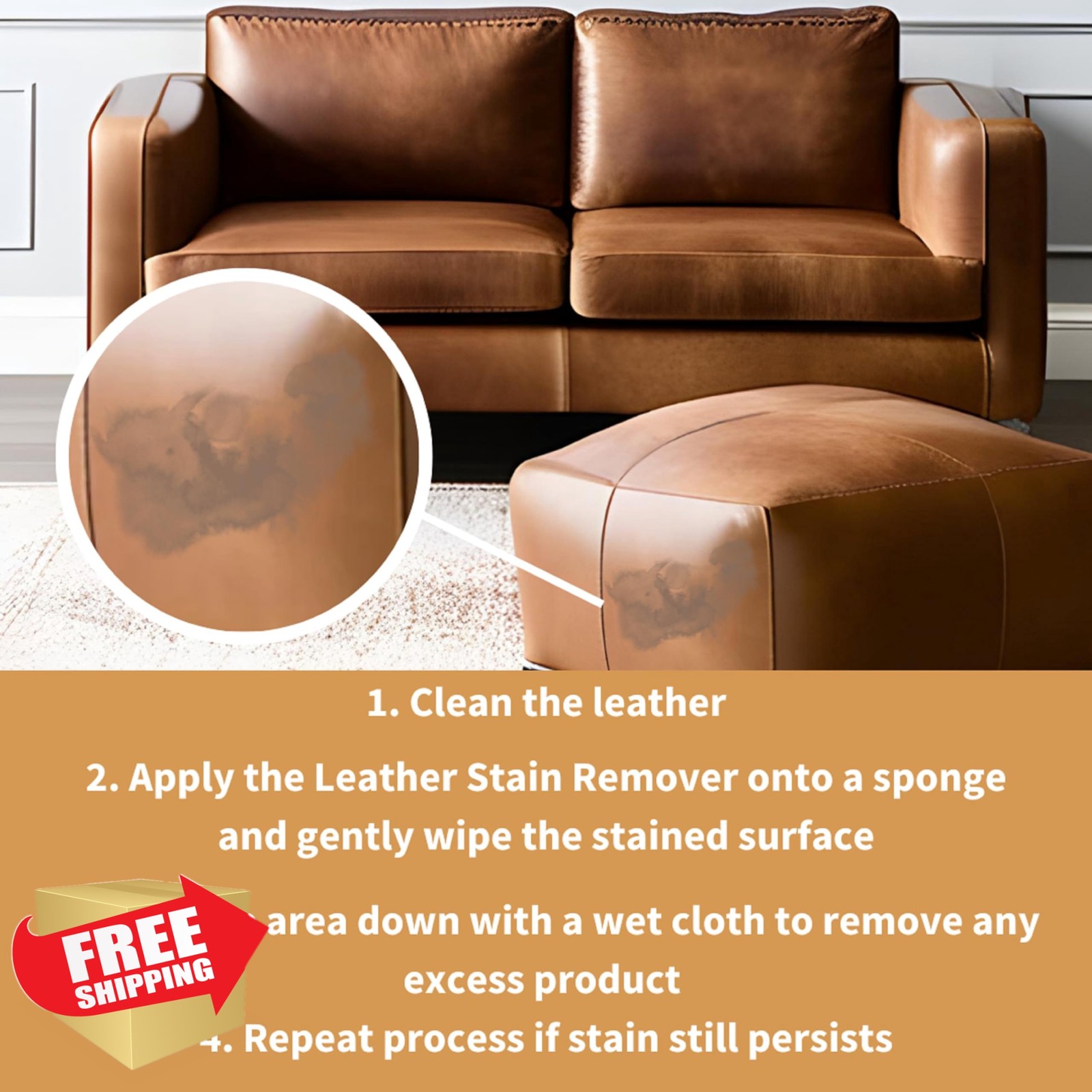 Furniture Clinic Leather Stain Remover 250ml 8.5oz