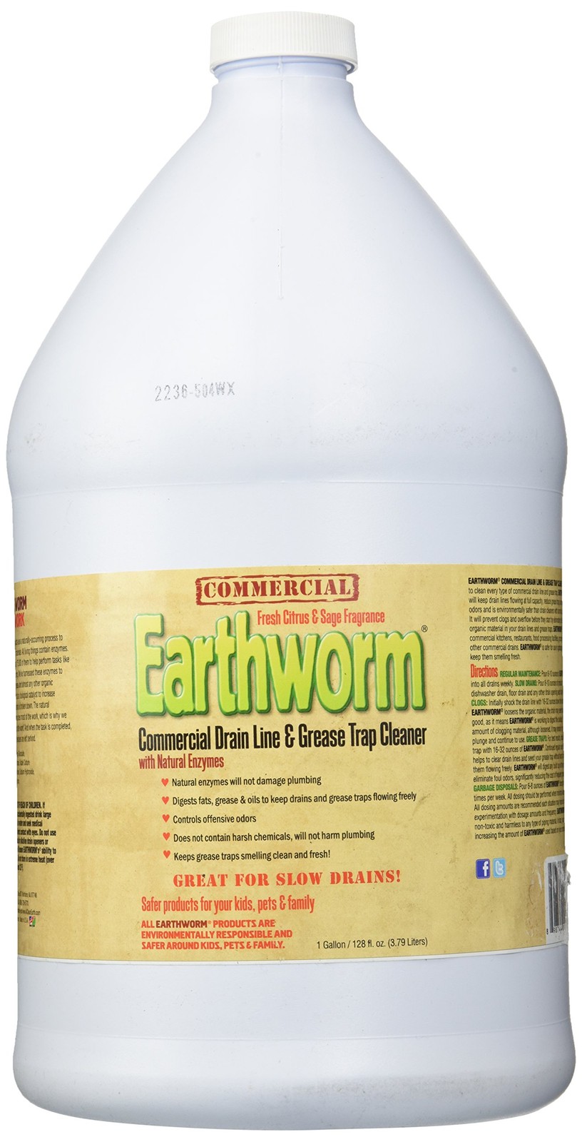 Commercial Drain Line and Grease Trap Cleaner Treatment – Clog Remover – Drai…