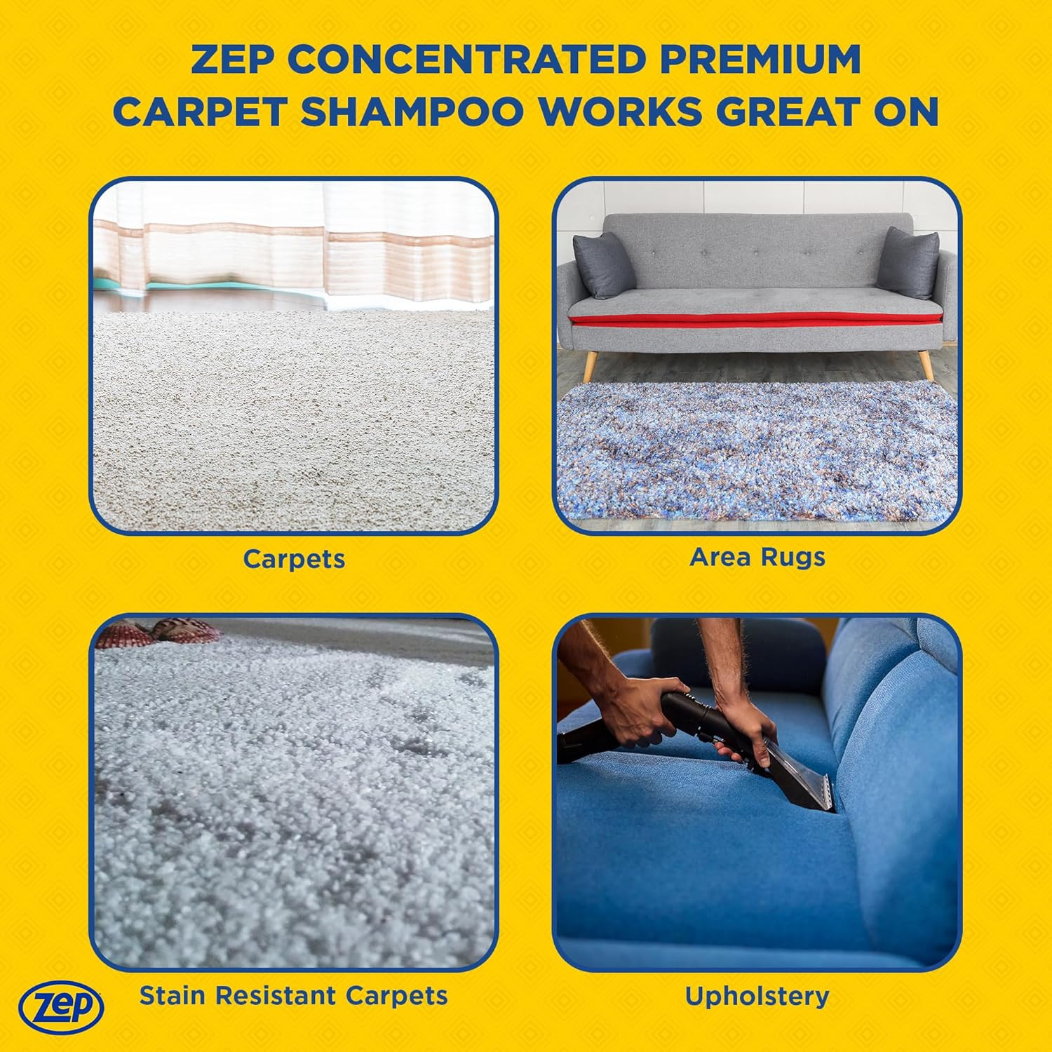 Concentrated Premium Carpet Shampoo – Deep Clean Carpets & Remove Tough Stains –