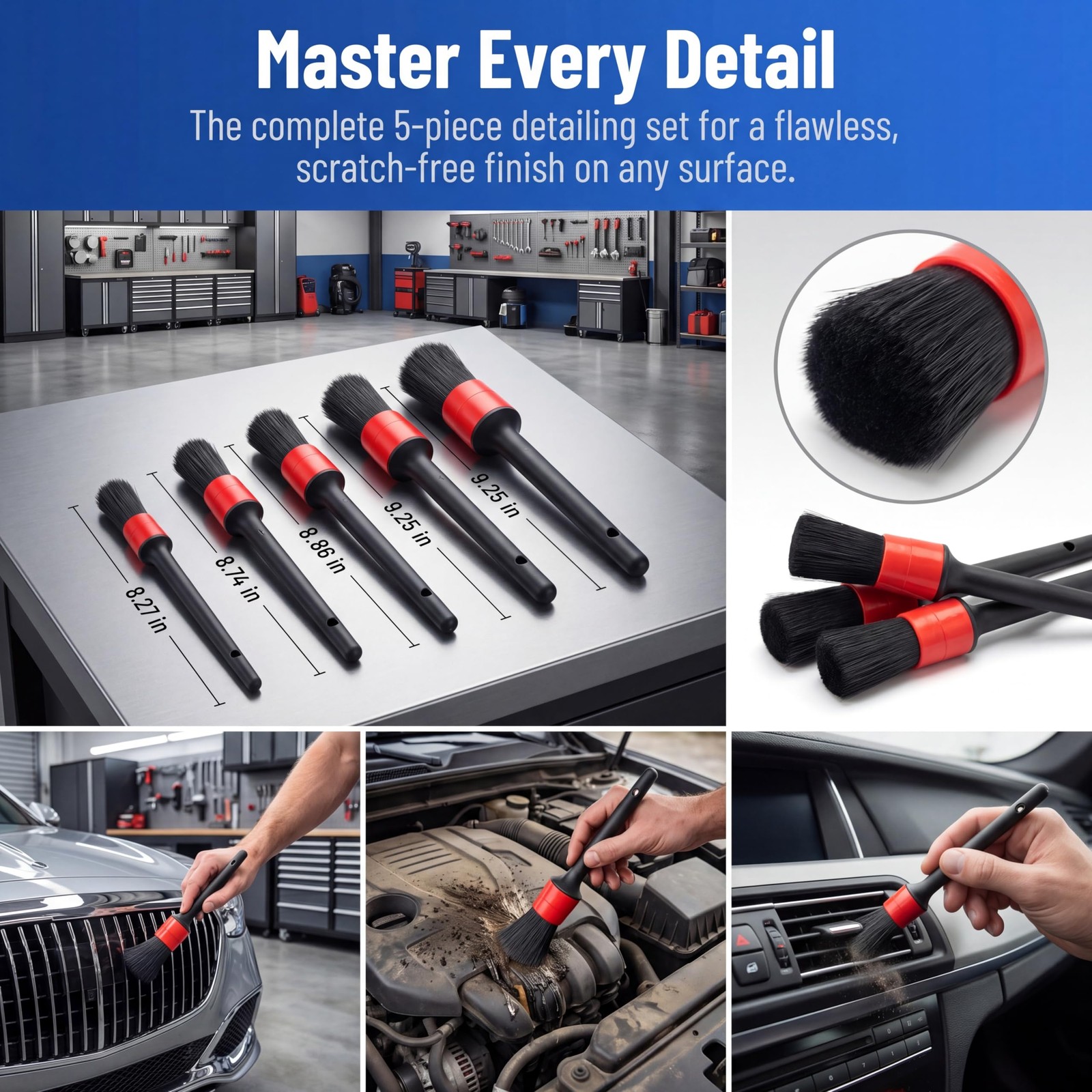 KAIMENDAJI Complete Car Detailing Kit 15 Pieces, Includes Wash Mitt, Microfib…