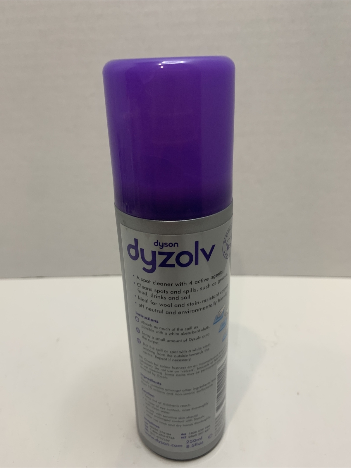 Dyson Dyzolv Spot Cleaner for Carpets & Rugs 4 Active Agents 8.5 oz New 2001
