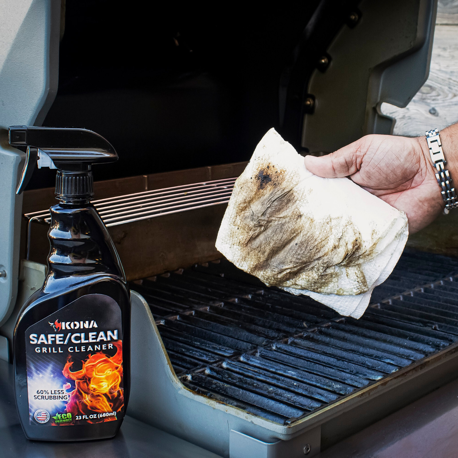 Kona Safe/Clean Grill Cleaner Spray – Heavy Duty – Eco Friendly 2 PACK