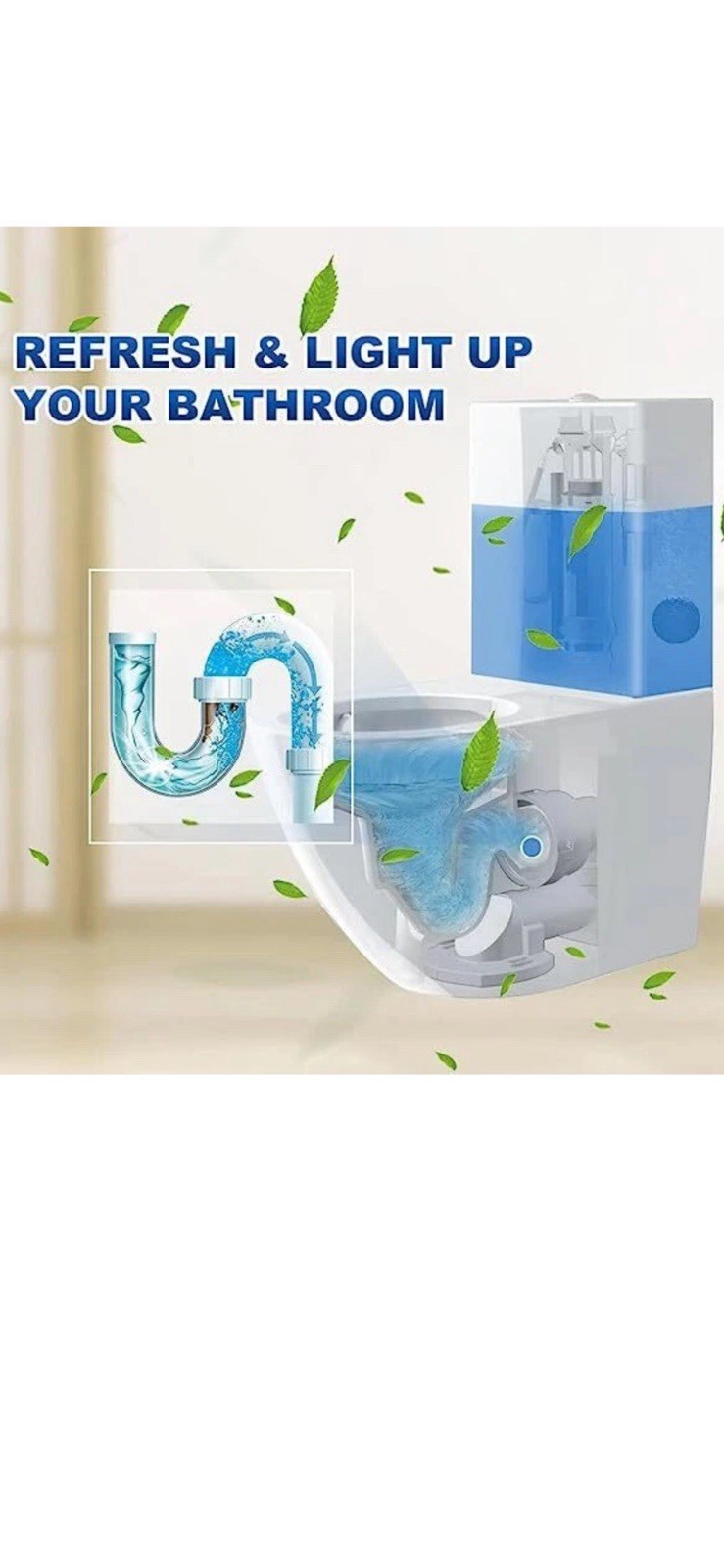 25 Automatic Bleach Toilet Bowl Cleaner Stain Remover Blue Tablet Better Quality
