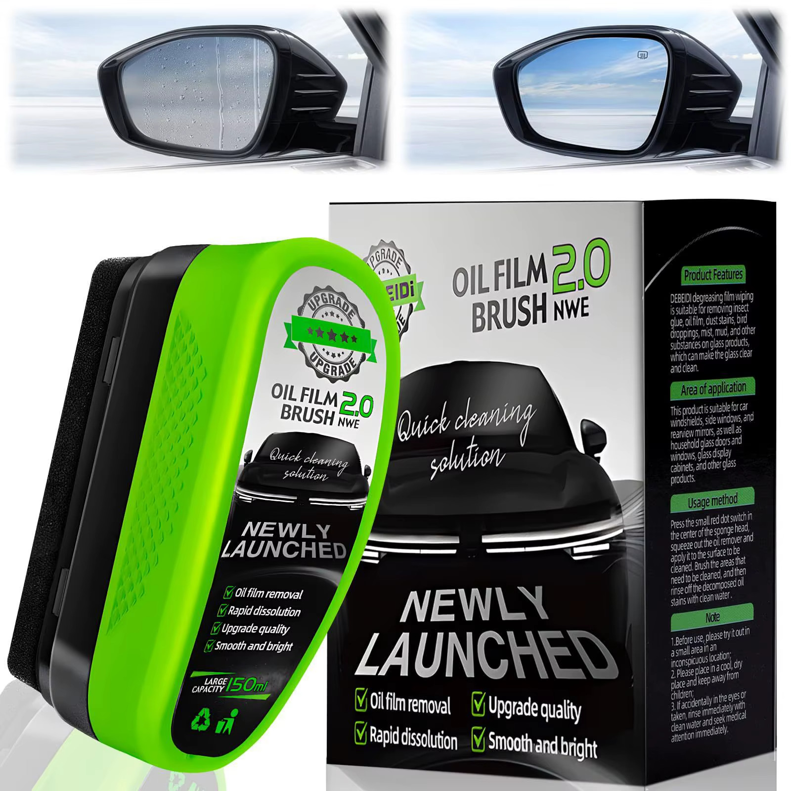 150ml Automotive Glass Cleaner Brush