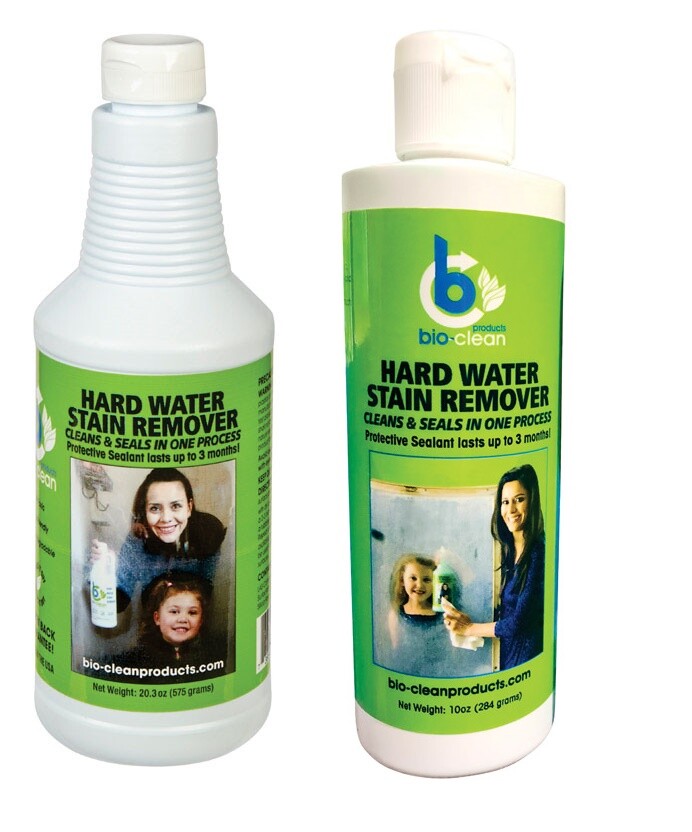 BioClean COMBO PACK Glass Tile Polish Hard Water Stain Spot Remover & Sealant
